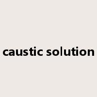 caustic solution是什么意思