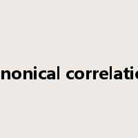 canonical correlation是什么意思