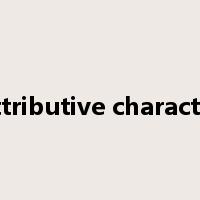 attributive character是什么意思