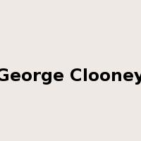 George Clooney是什么意思