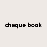 cheque book是什么意思