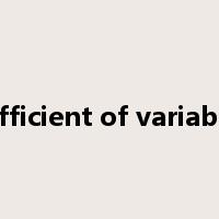 coefficient of variability是什么意思