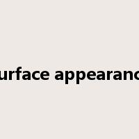 surface appearance是什么意思
