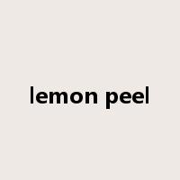 lemon peel是什么意思