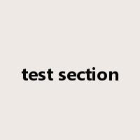 test section是什么意思