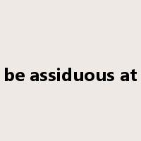 be assiduous at是什么意思