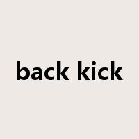 back kick是什么意思