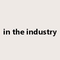 in the industry是什么意思