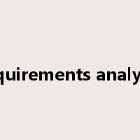 requirements analysis是什么意思