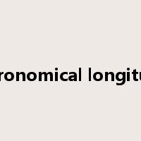 astronomical longitude是什么意思