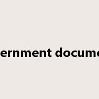 government documents是什么意思