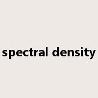 spectral density是什么意思