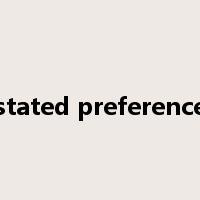 stated preference是什么意思