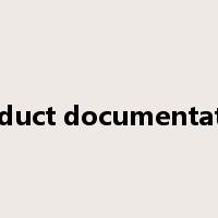 product documentation是什么意思