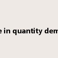 change in quantity demanded是什么意思