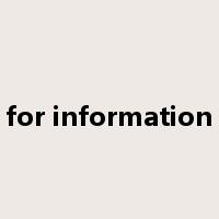 for information是什么意思