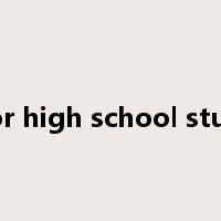 senior high school student是什么意思