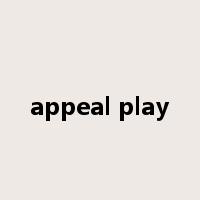 appeal play是什么意思