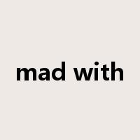 mad with是什么意思