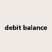 debit balance是什么意思