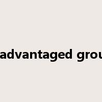 disadvantaged groups是什么意思