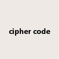 cipher code是什么意思