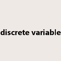 discrete variable是什么意思