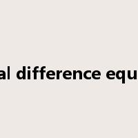 partial difference equation是什么意思