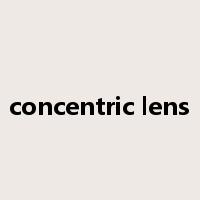 concentric lens是什么意思