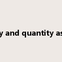 quality and quantity assured是什么意思