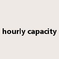 hourly capacity是什么意思