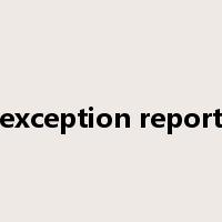 exception report是什么意思