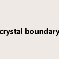 crystal boundary是什么意思