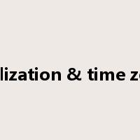 Localization & time zones是什么意思