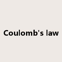 Coulomb's law是什么意思