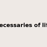 necessaries of life是什么意思