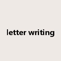 letter writing是什么意思