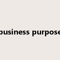 business purpose是什么意思