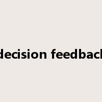 decision feedback是什么意思