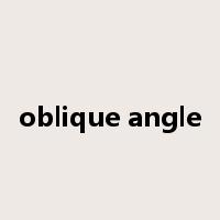 oblique angle是什么意思