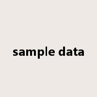 sample data是什么意思