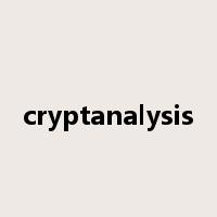 cryptanalysis是什么意思