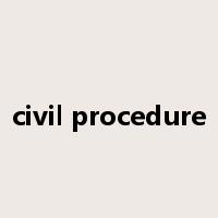 civil procedure是什么意思