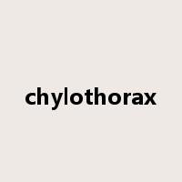 chylothorax是什么意思