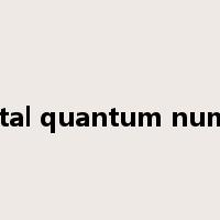 orbital quantum number是什么意思
