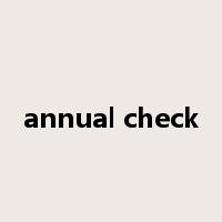 annual check是什么意思