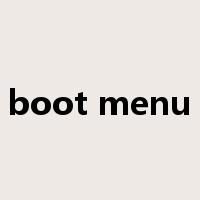boot menu是什么意思
