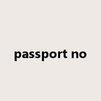 passport no是什么意思