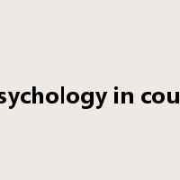 psychology in court是什么意思