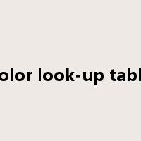 color look-up table是什么意思